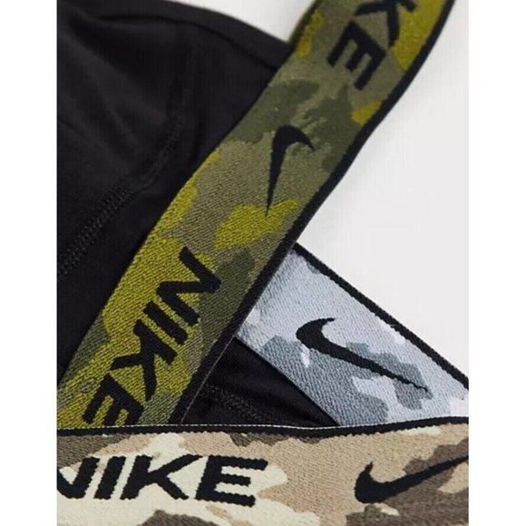 NIKE Dri-FIT Essential Cotton Stretch Camo Jockstrap 3 Pack Mens Size XL - Picture 3 of 4